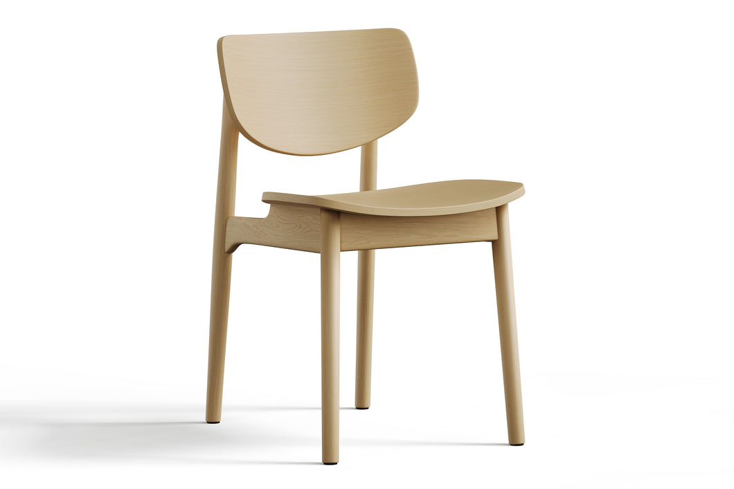Valencia Simone Wood Dining Chair, Natural (Set of 2)