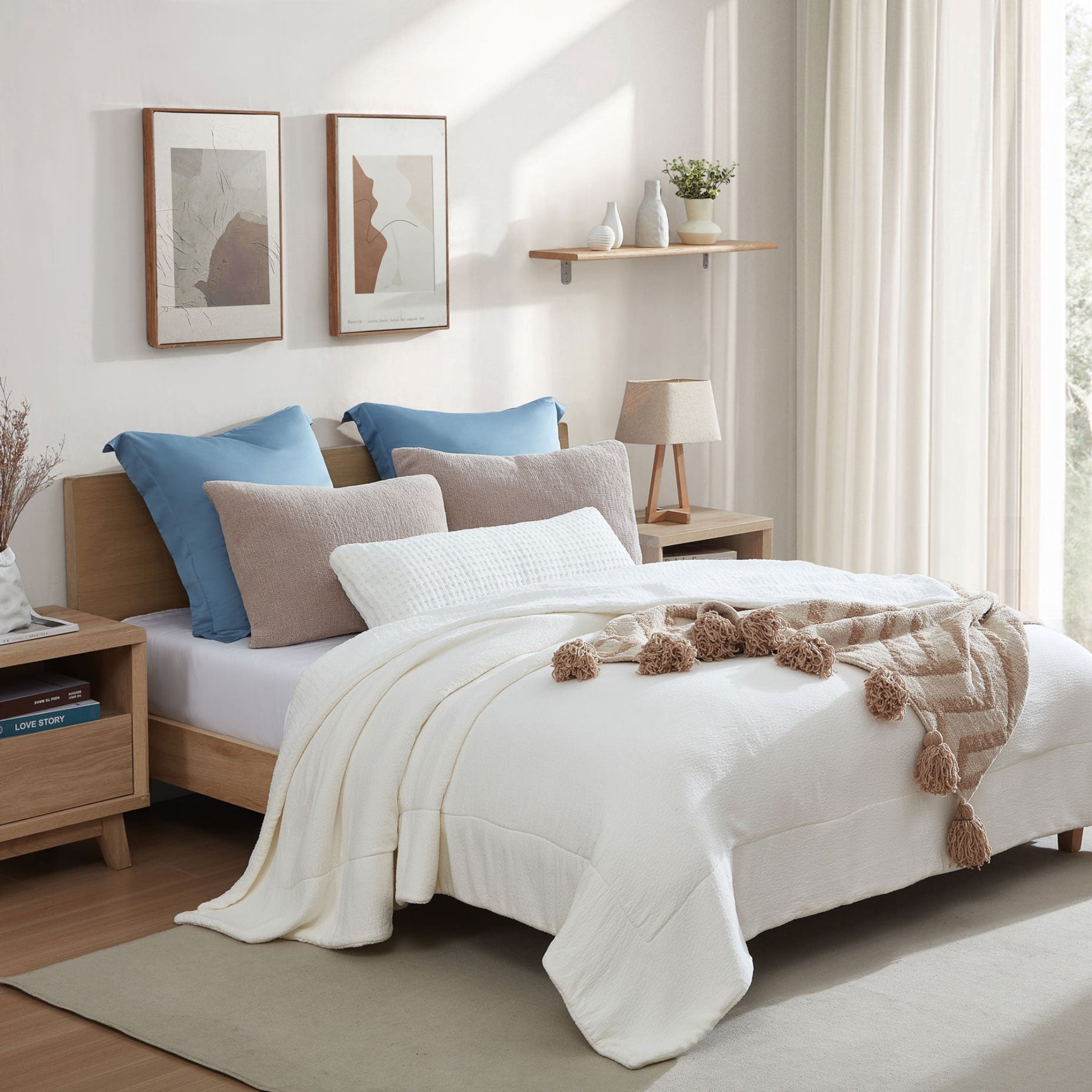 Snug Waffle Lumbar Pillow
