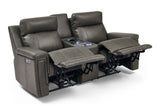 Sonora Leather Dual Recliner Sofa with Console