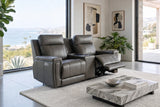 Sonora Leather Dual Recliner Sofa with Console