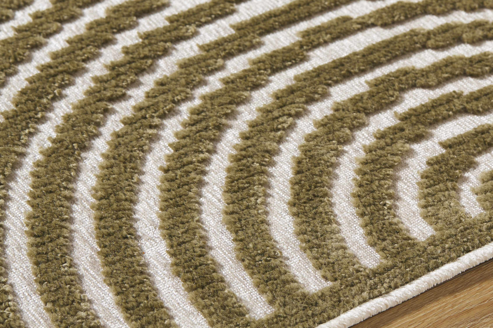 Deron Khaki Washable Area Rug