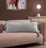 Braided Pom Pom Lumbar Pillow