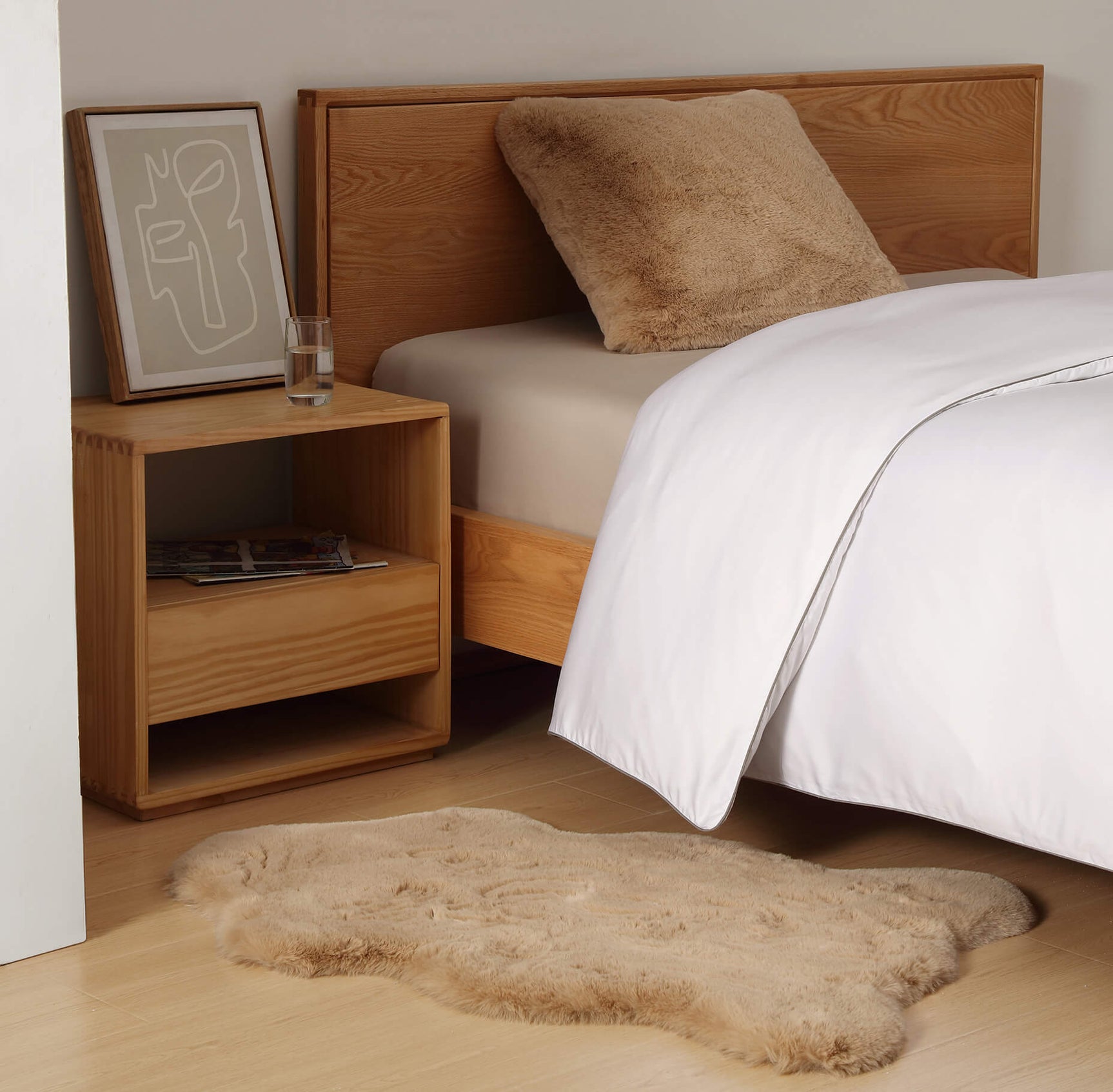 Faux Fur Throw Pillow