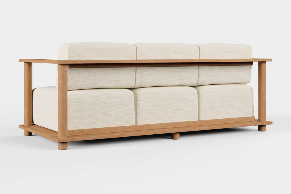 Valencia Sunniva Teak 84" Outdoor Sofa, Beige Detailed drawing