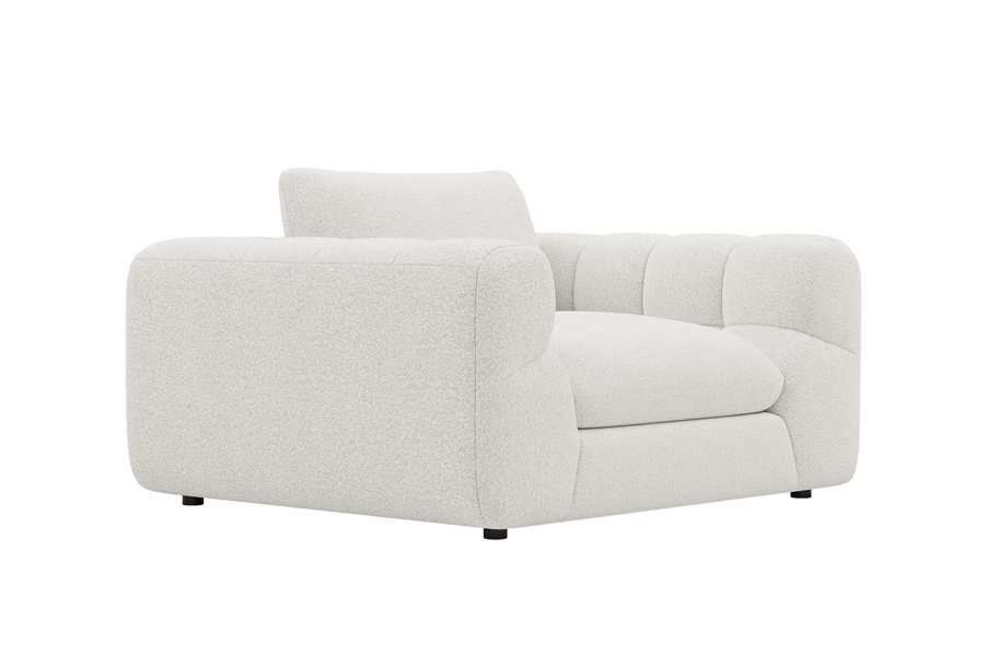 Valencia Taylor Boucle Fabric Accent Chair, Pearl