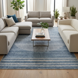 Thad Blue Washable Area Rug - Clearance