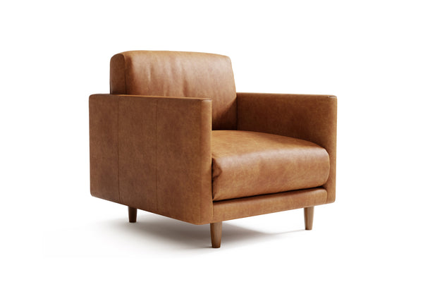 Valencia Toulon Leather Accent Chair, Cognac