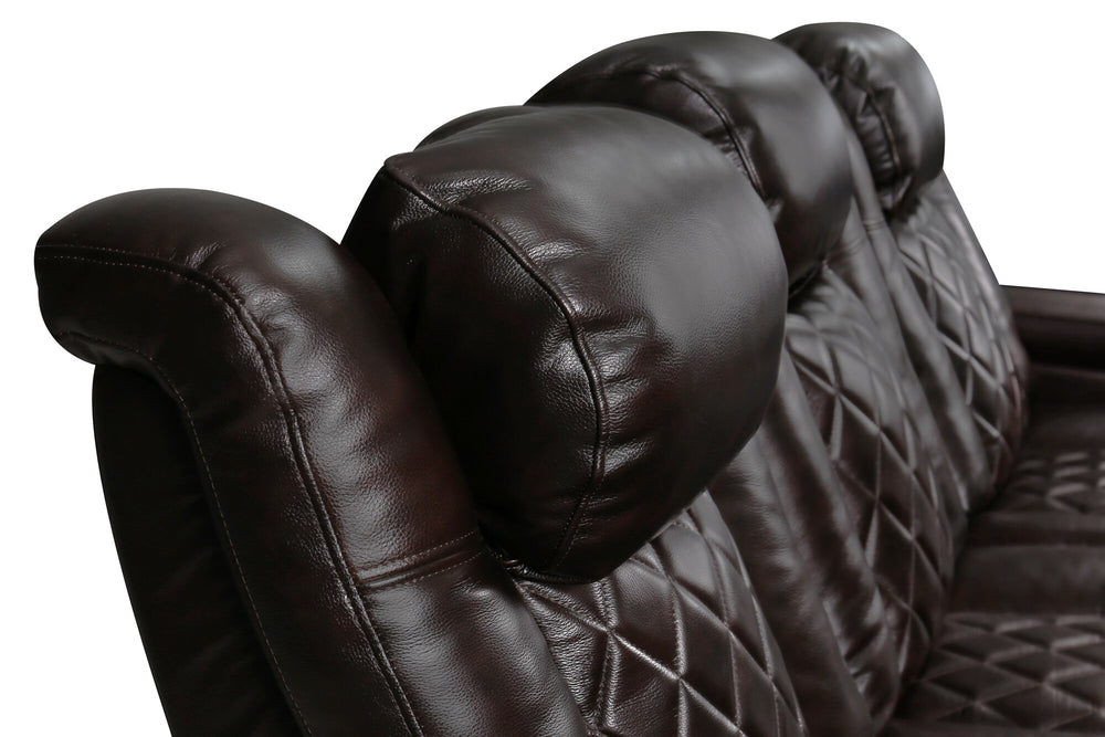 Valencia 2025 New Tuscany XL Leather Home Theater Seating Row of 2, Dark Chocolate