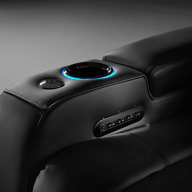 Tuscany Luxury black chrome controls and RGB cupholders