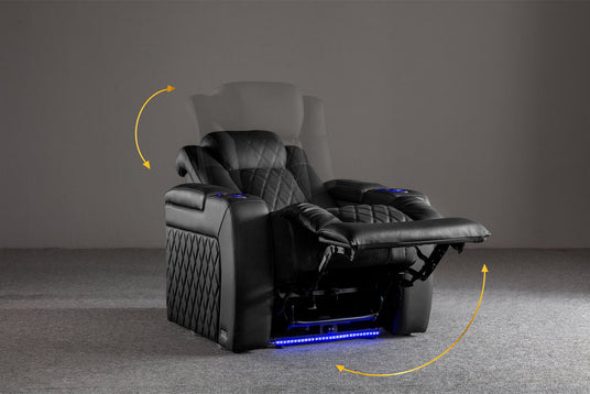 Tuscany Luxury power headrest lumbar and recline controls