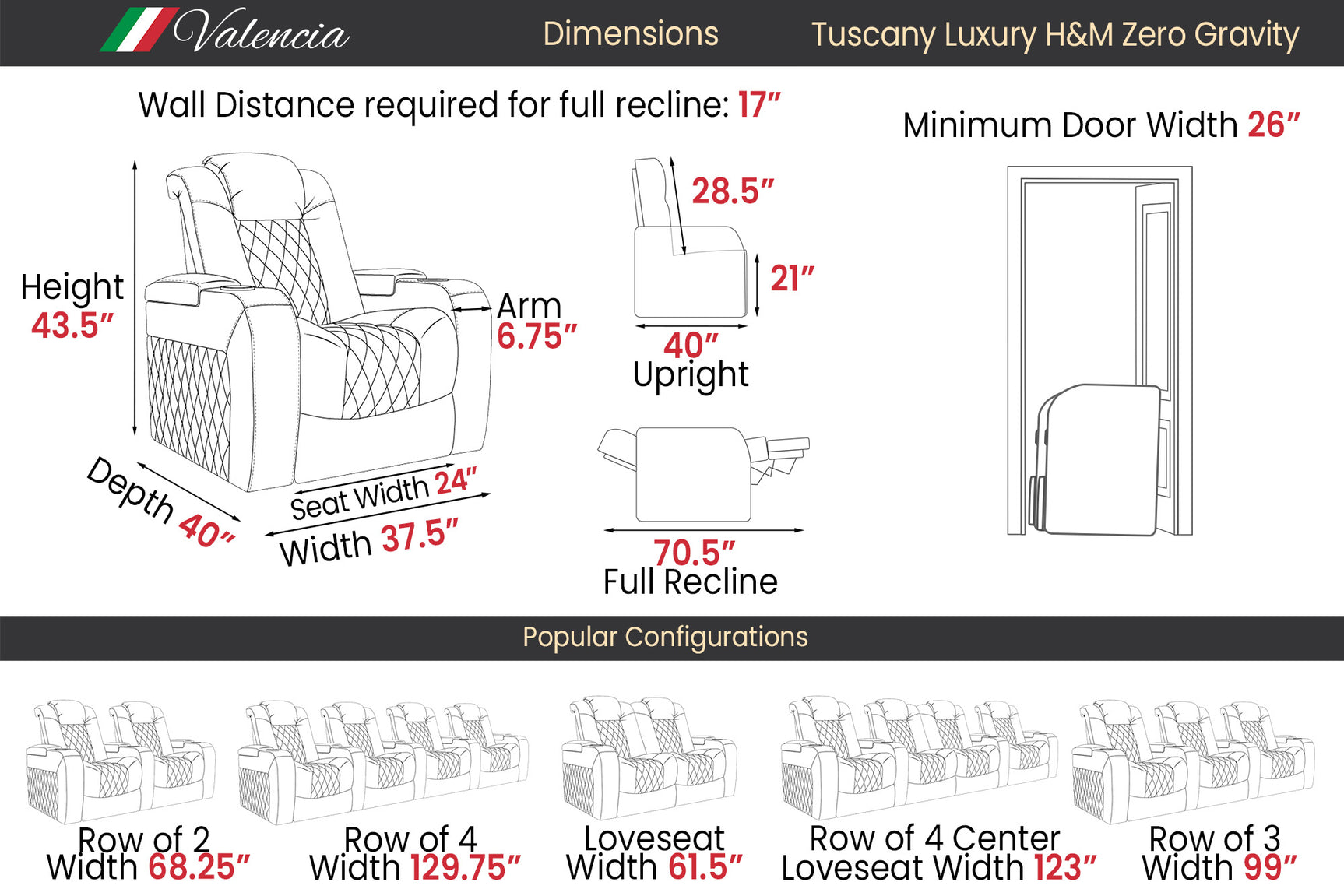 Tuscany Luxury Float™ Zero Gravity Heat & Massage 2025