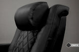 Valencia 2025 New Tuscany Luxury Leather Home Theater Seating Row of 4, Onyx