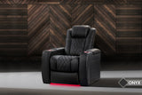 Valencia 2025 New Tuscany Luxury Leather Home Theater Seating Row of 4, Onyx
