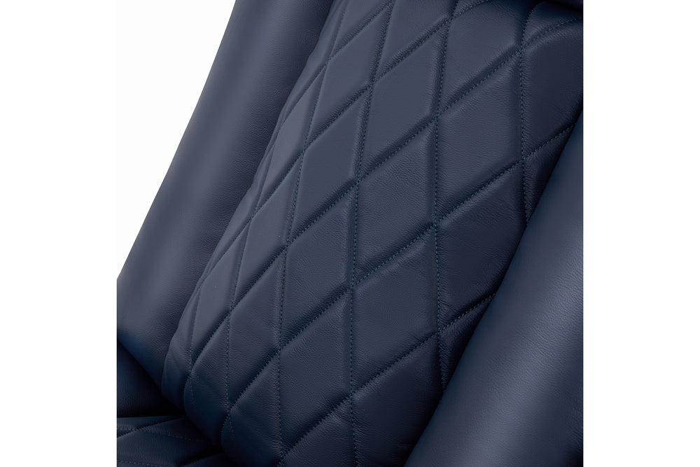 Valencia Tuscany Leather Home Theater Seating Single, Navy Blue