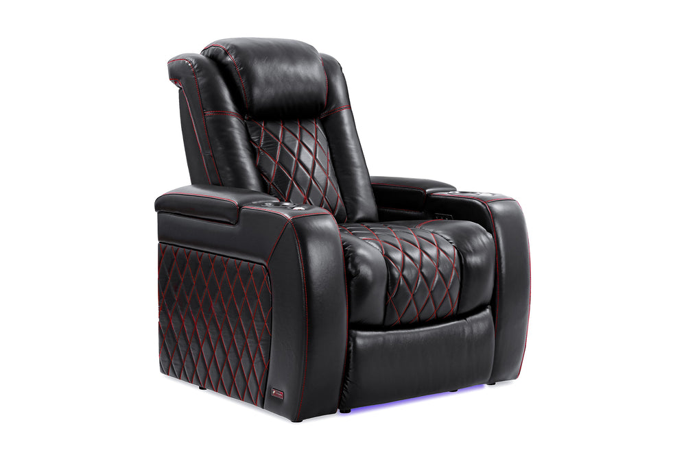 Valencia Tuscany Sport Red Single Recliner Leather Home Theater Seating