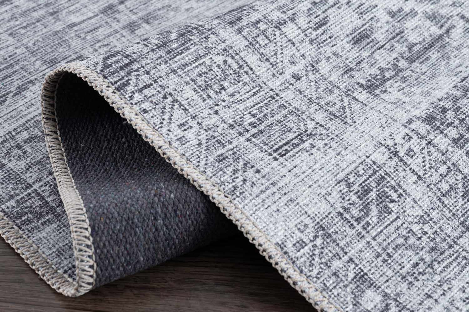 Barny Gray Blue Washable Rug - Clearance