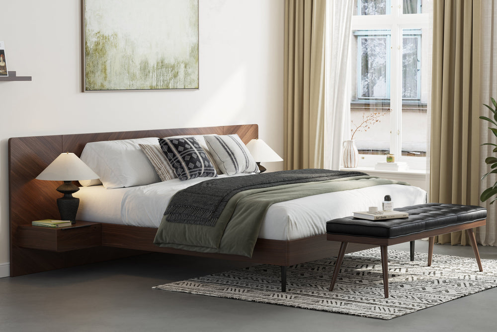 Valencia Ava Wood King Bed, Walnut Stain