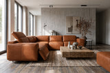 Valencia Valentina Distressed Leather Corner Recliner Sectional Sofa