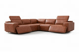 Valencia Valentina Distressed Leather Corner Recliner Sectional Sofa