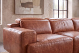 Valencia Valentina Distressed Leather Corner Recliner Sectional Sofa