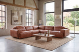 Valencia Valentina Distressed Leather Corner Recliner Sectional Sofa