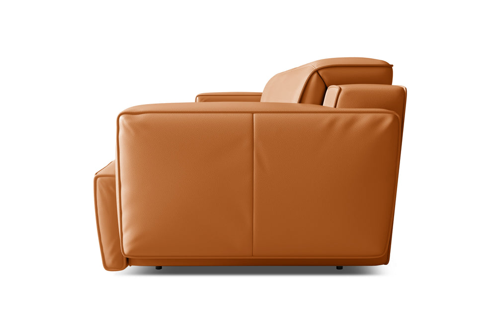 Valencia Valentina Leather Three Seats Recliner Sofa, Cognac