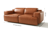 Valentina Distressed Leather Recliner Sofa