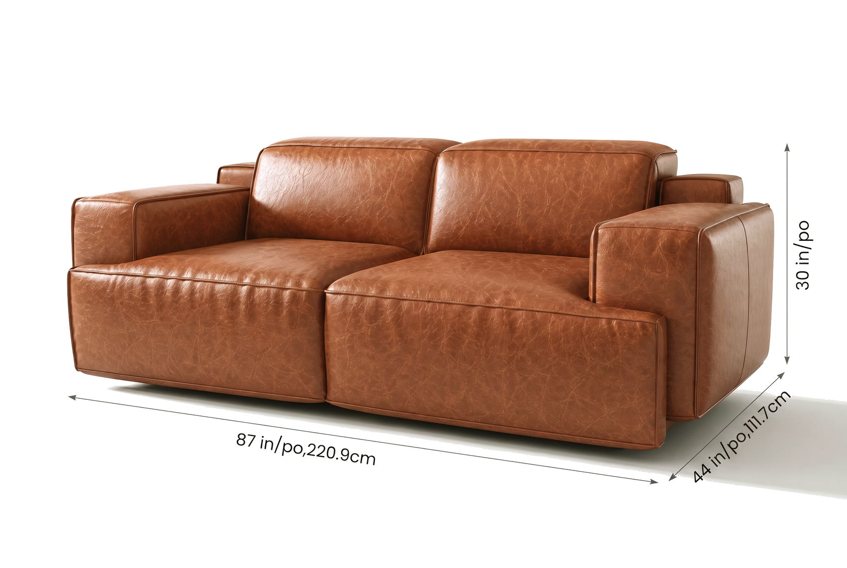 Valentina Distressed Leather Recliner Sofa