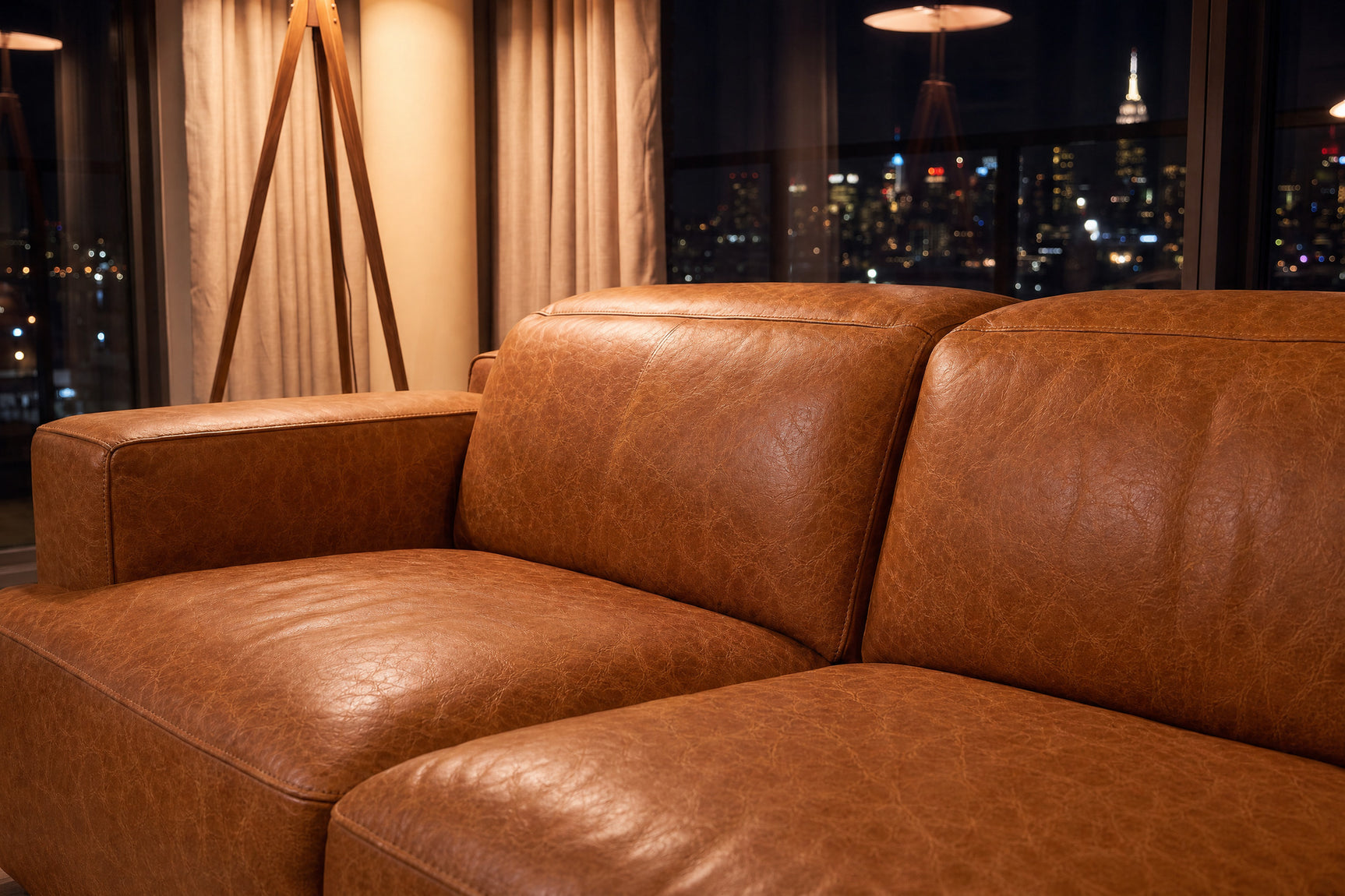 Valentina Distressed Leather Recliner Sofa