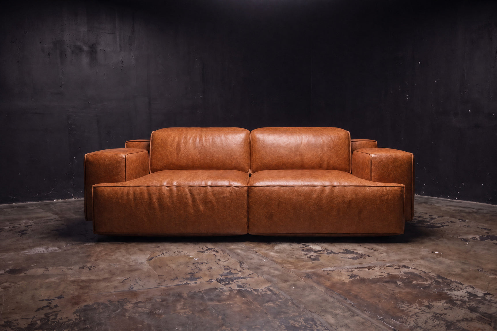 Valentina Distressed Leather Recliner Sofa
