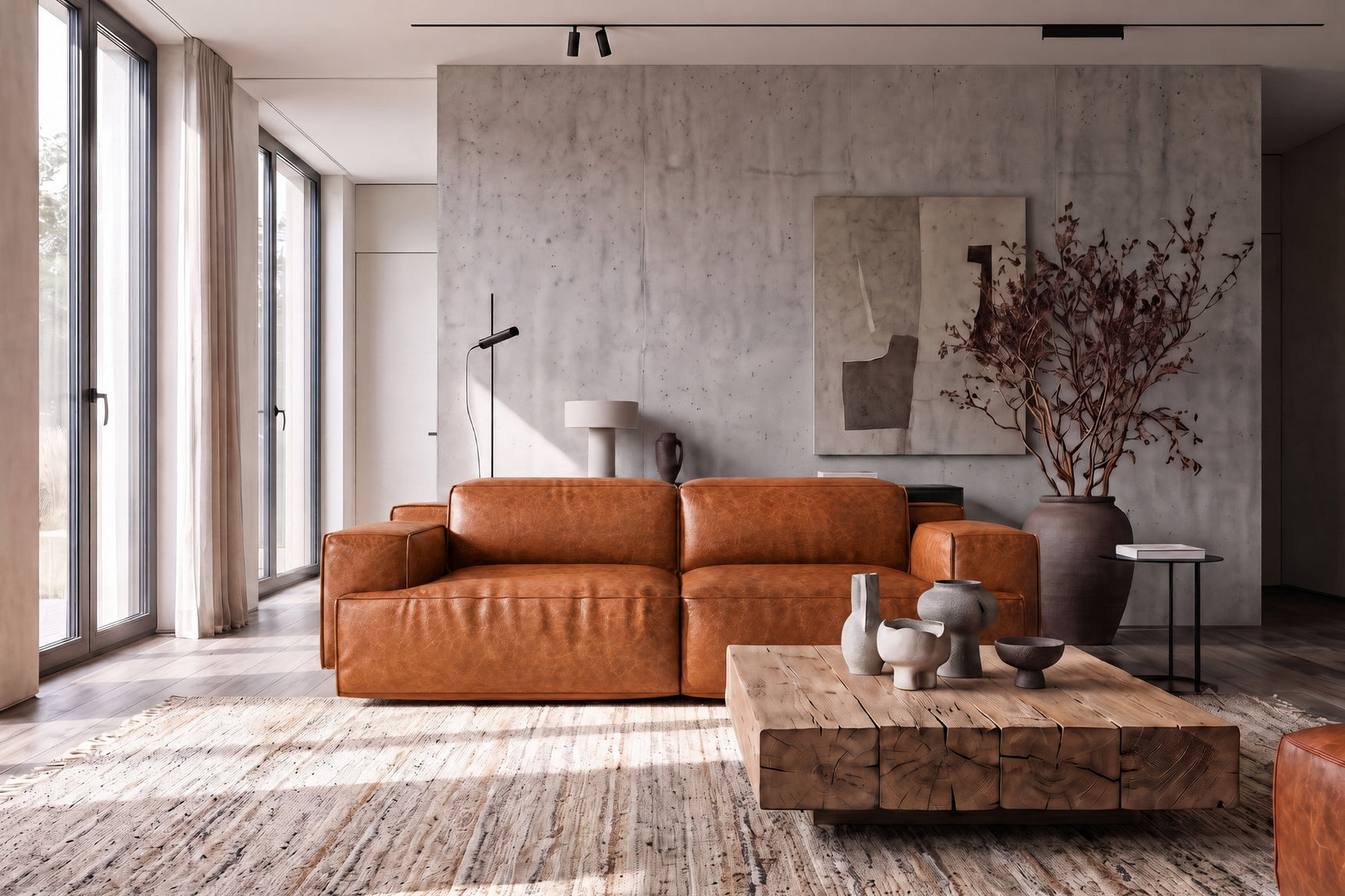Valentina Distressed Leather Recliner Sofa