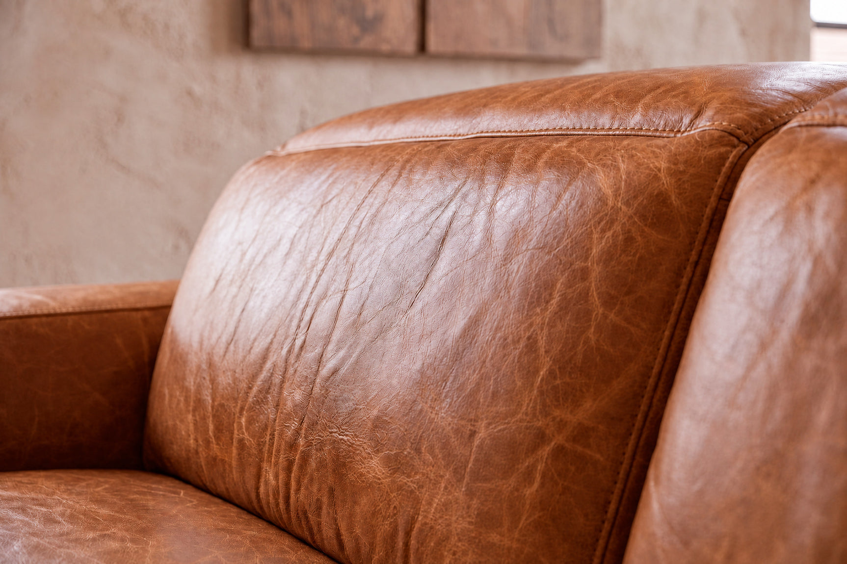 Valentina Distressed Leather Recliner Sofa