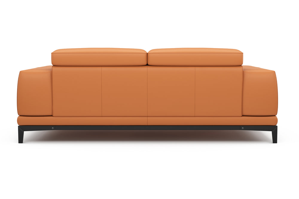 Valencia Valletta Top Grain Leather Loveseat Sofa, Cognac