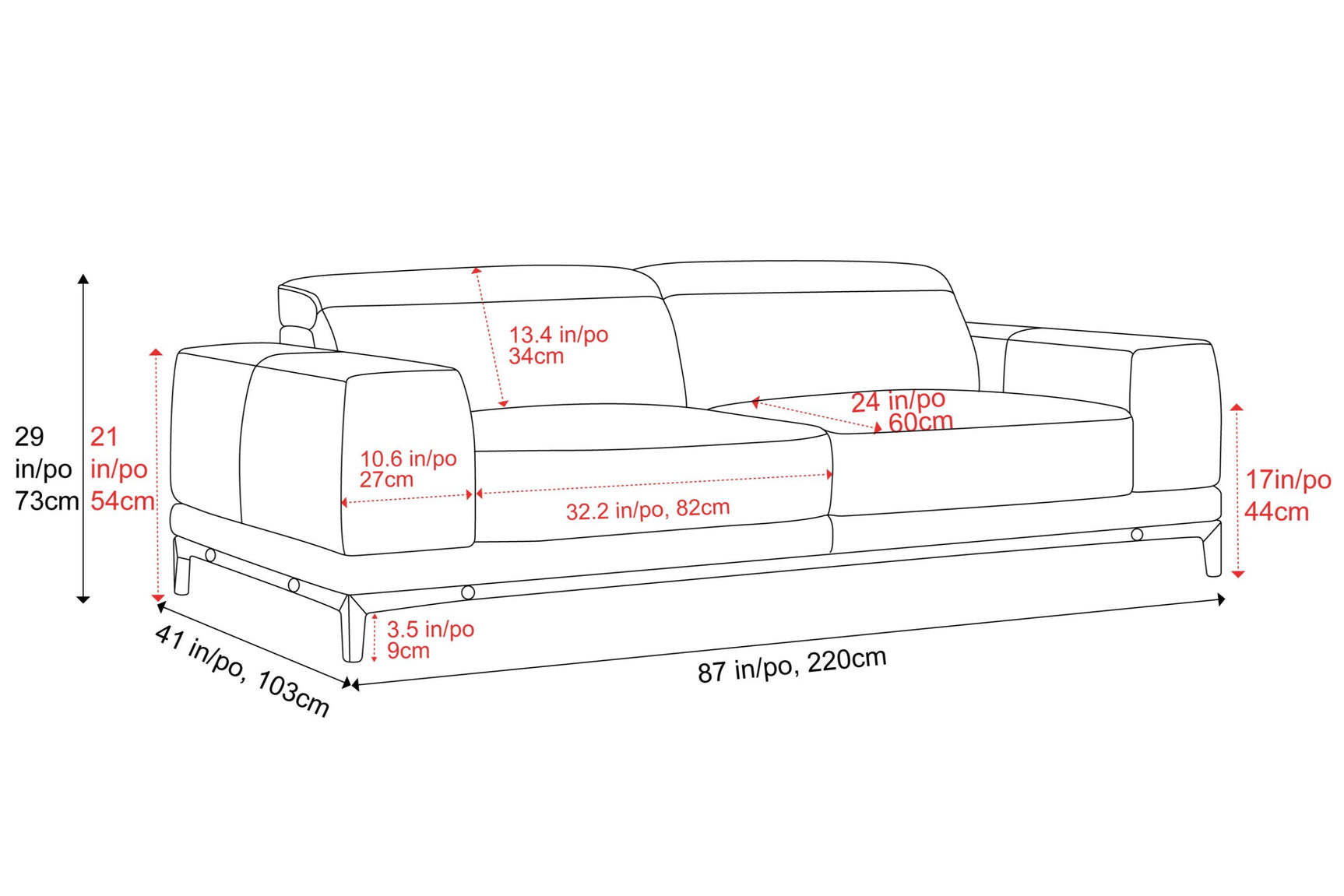 Valletta Leather Sofa