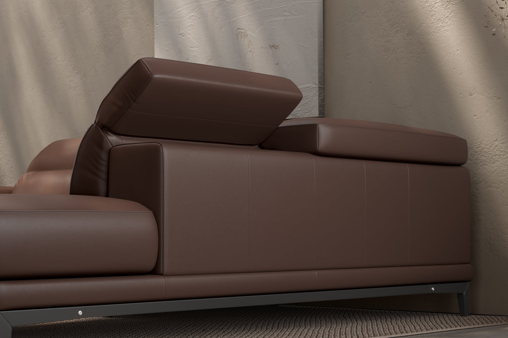 Valletta Leather Corner Sectional Sofa