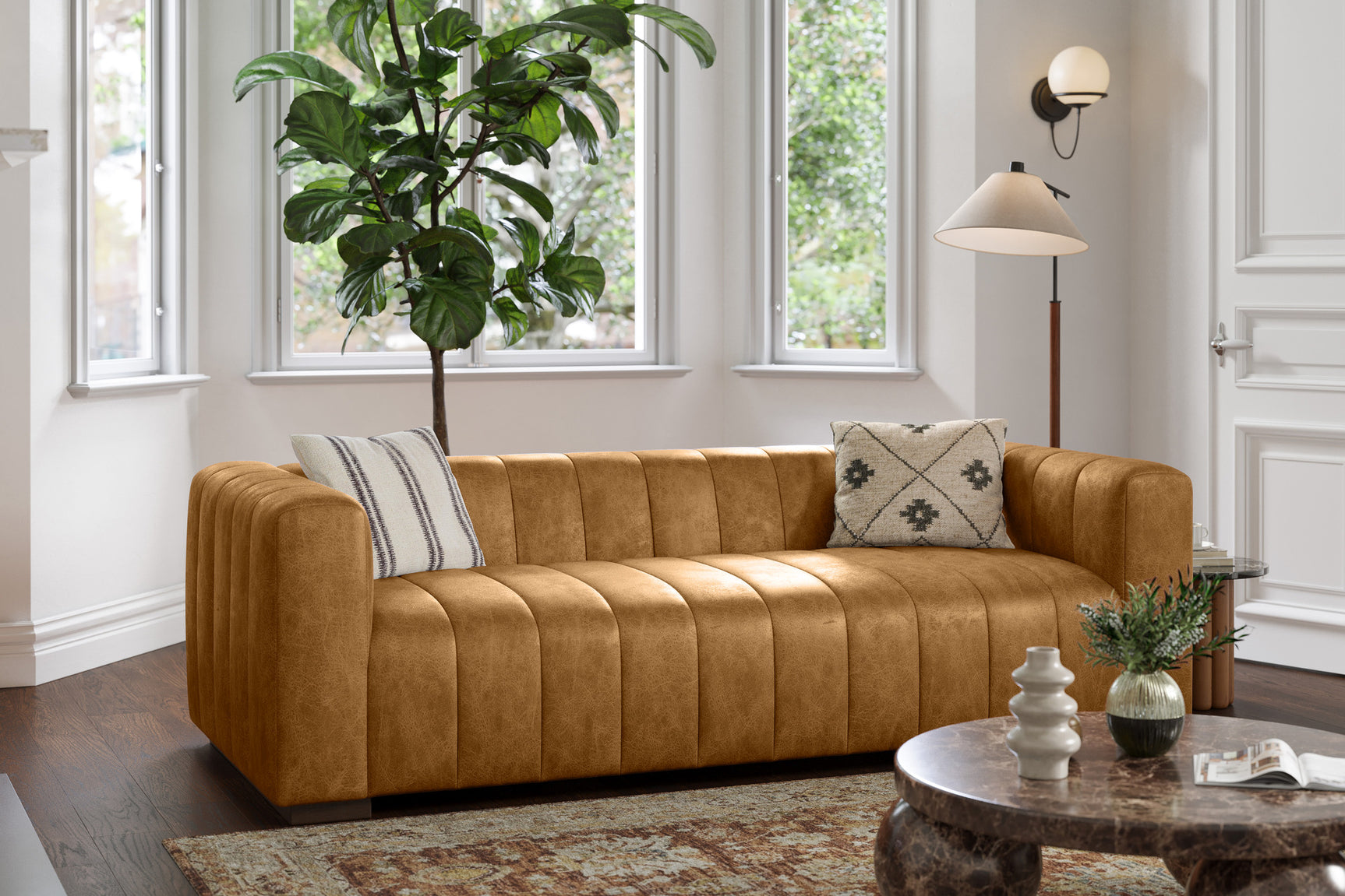 Victoria Leather Sofa