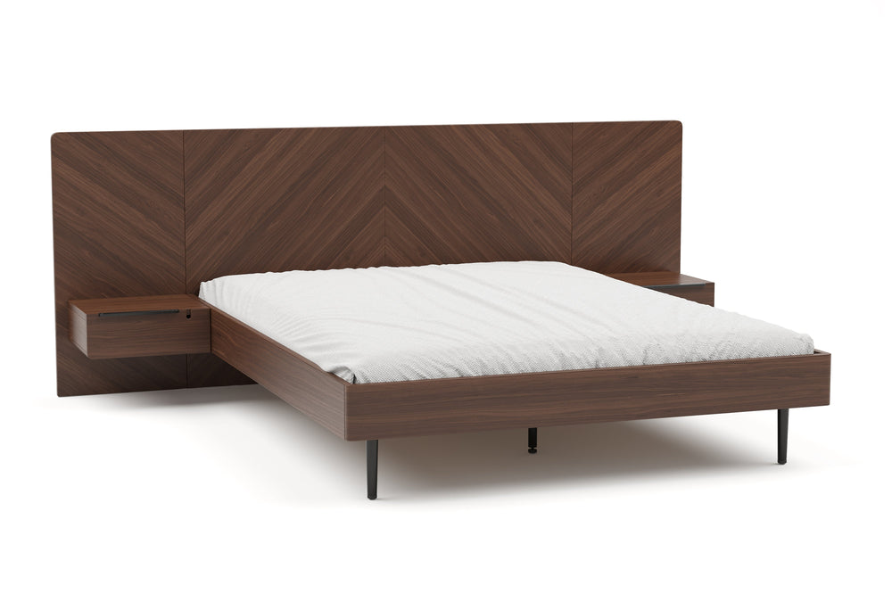 Valencia Ava Wood Queen Bed, Walnut Stain