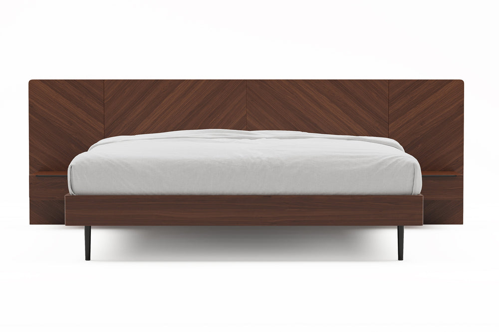Valencia Ava Wood King Bed, Walnut Stain