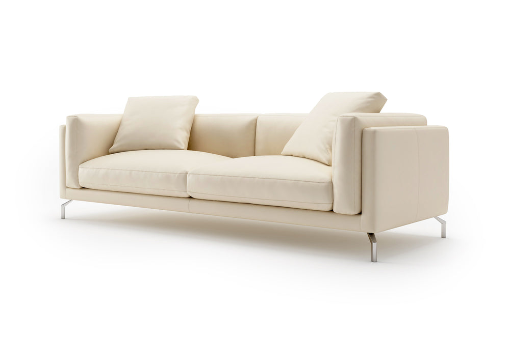 Valencia Zadar Leather Wide Seats Sofa, Beige