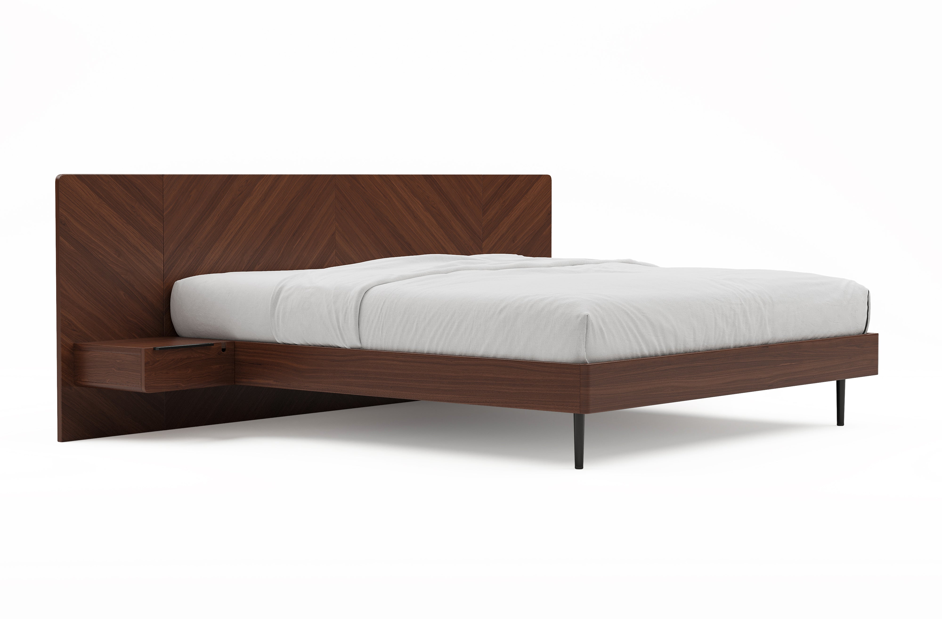 Valencia Ava Wood King Bed, Walnut Stain