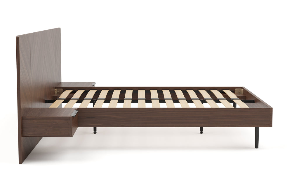 Valencia Ava Wood Queen Bed, Walnut Stain