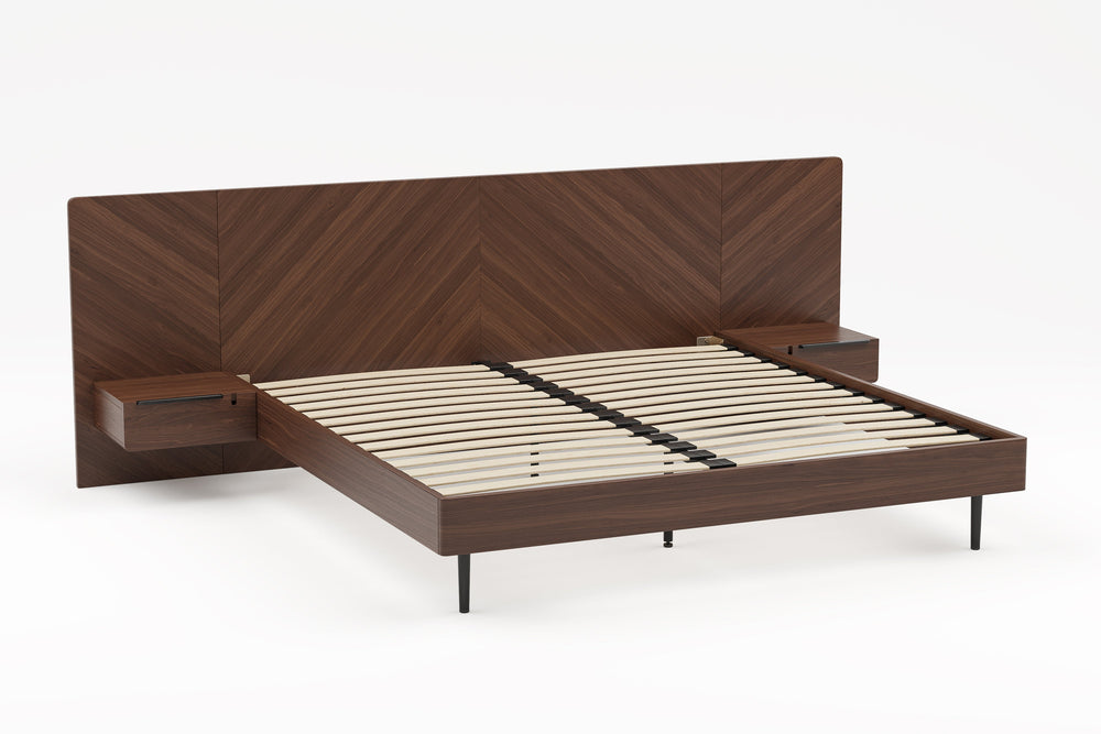 Valencia Ava Wood King Bed, Walnut Stain