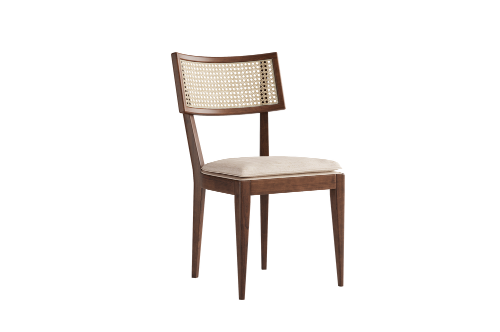 Walnut cane best sale dining chairs