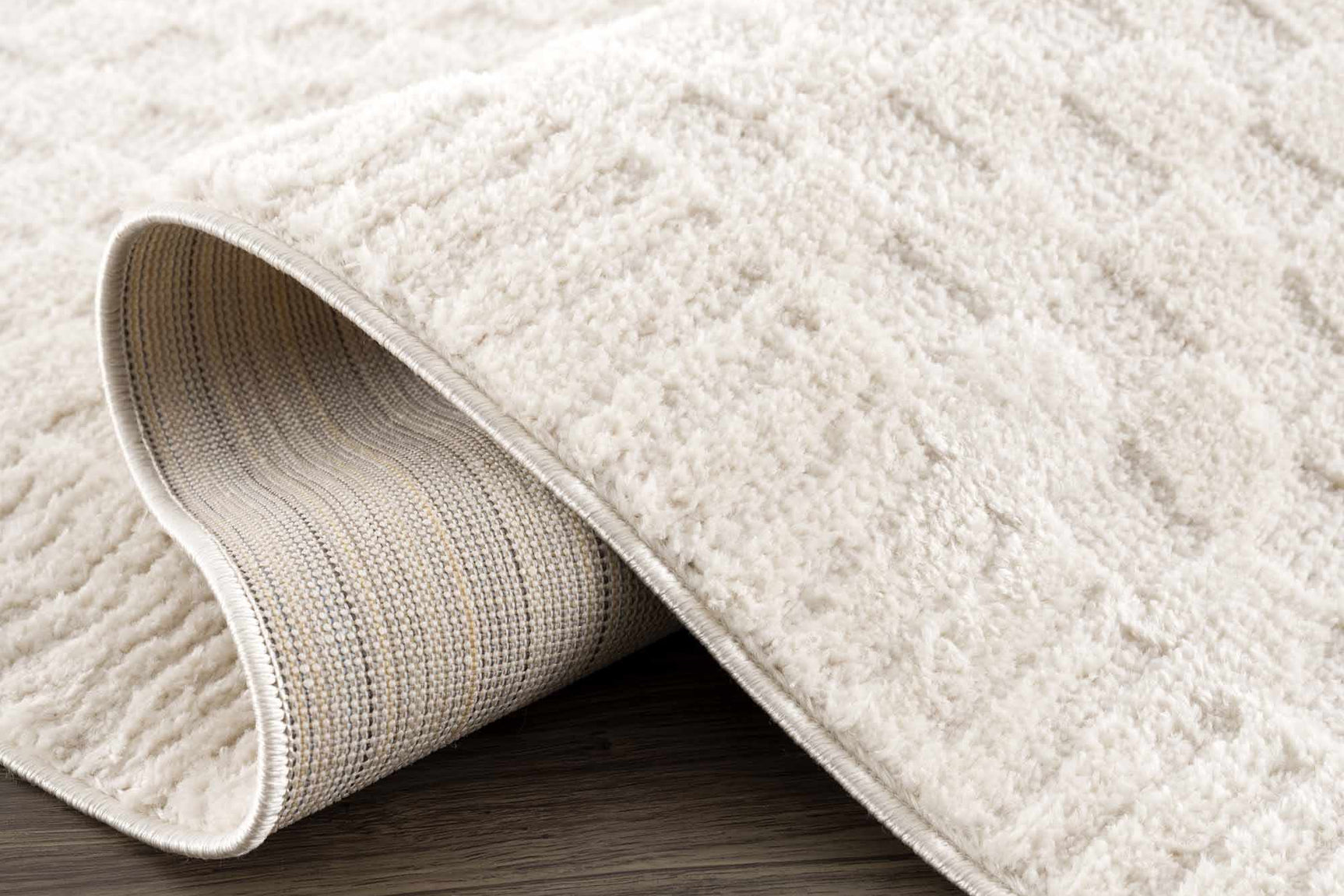 Leryn Ivory Checkered Area Rug