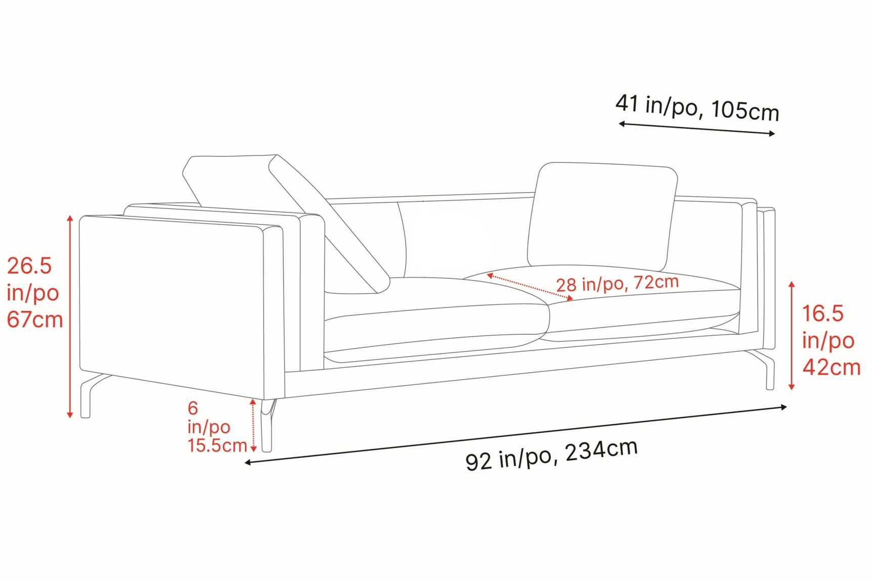 Zadar Leather Sofa