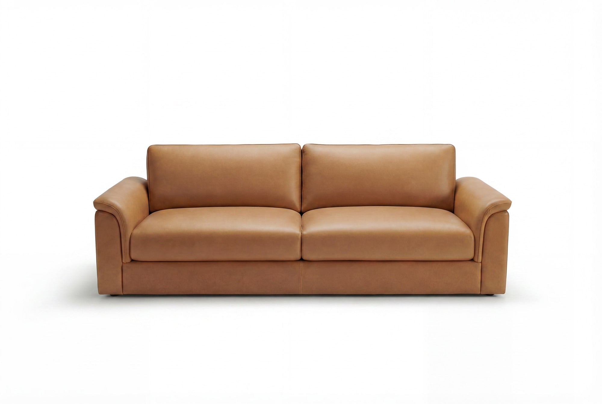 Zaira Aniline Leather Sofa | Wide Arms & Plush Cushions | Valencia