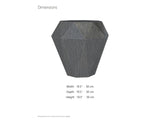 Accadia Grey Mango Faceted Octagon Side Table dimensions: 19.5 in wide, 19.5 in deep, 19.5 in high