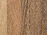 Close-up of the Alberobello Low Mango Media Console: solid mango grain