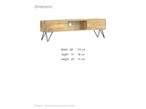 Alberobello Low Mango Media Console dimensions: 68.0 in wide, 15.0 in deep, 20.0 in high