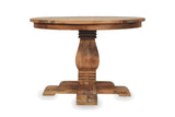 Albidona 43-Inch Round Solid Mango Pedestal Dining Table, front view